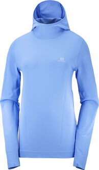 Damen T-Shirt langarm mit Kapuze » · INTERSPORT Essential · Seamless Salomon® | Blau